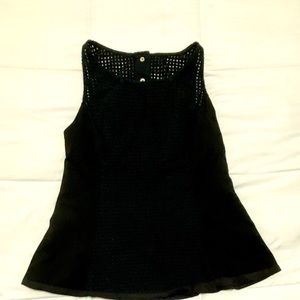 Guess black peplum sleeveless top